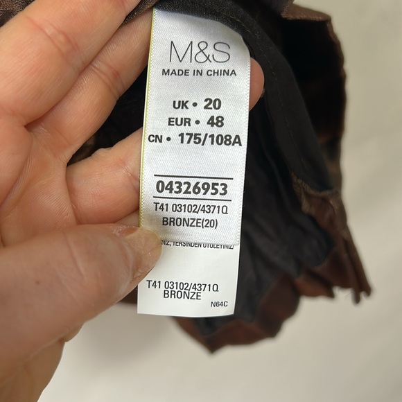 M&S collection brown shiny boxy top tshirt NWT - Picture 6 of 9